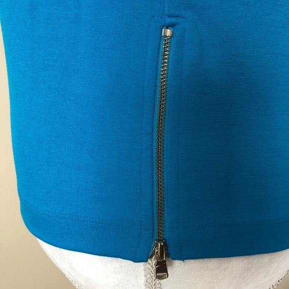 Ann Taylor Blue Side Zipper Top, Size: XS Petite - Picture 6 of 8